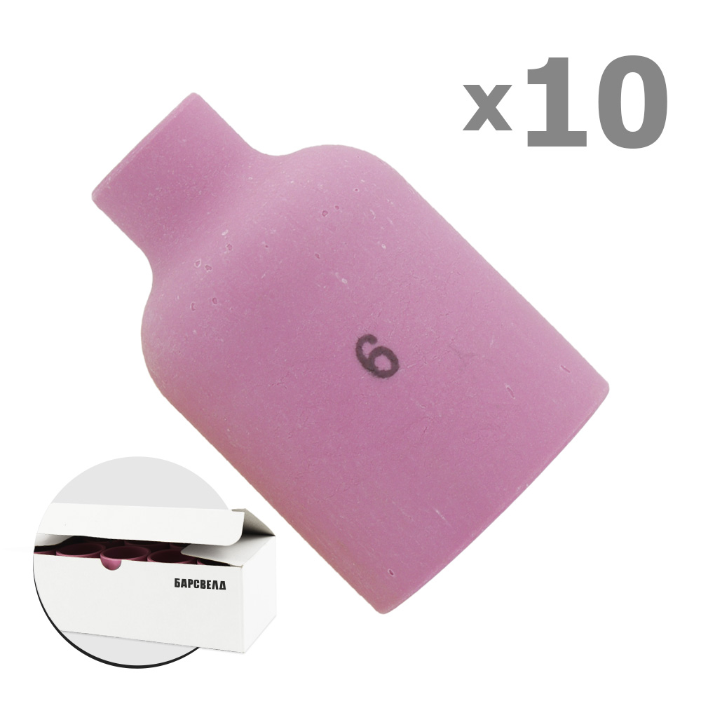 Сопло керамическое SR 9/20/21-SR 17/18/26 под большую линзу №6 ф 9,5 мм, L=48 мм (B401P201451|B57N75)